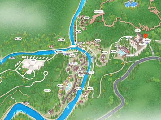 南县结合景区手绘地图智慧导览和720全景技术，可以让景区更加“动”起来，为游客提供更加身临其境的导览体验。